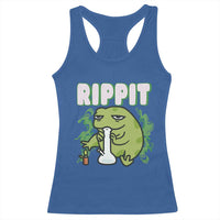 Rippit Frog Meme Racerback Tank Top Funny Stoner Bong Rip - Wonder Print Shop