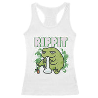 Rippit Frog Meme Racerback Tank Top Funny Stoner Bong Rip - Wonder Print Shop