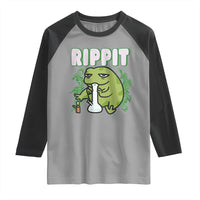 Rippit Frog Meme Raglan Shirt Funny Stoner Bong Rip - Wonder Print Shop