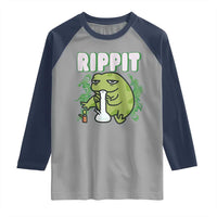 Rippit Frog Meme Raglan Shirt Funny Stoner Bong Rip - Wonder Print Shop