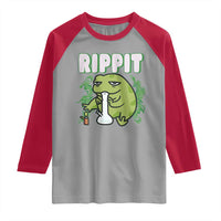 Rippit Frog Meme Raglan Shirt Funny Stoner Bong Rip - Wonder Print Shop