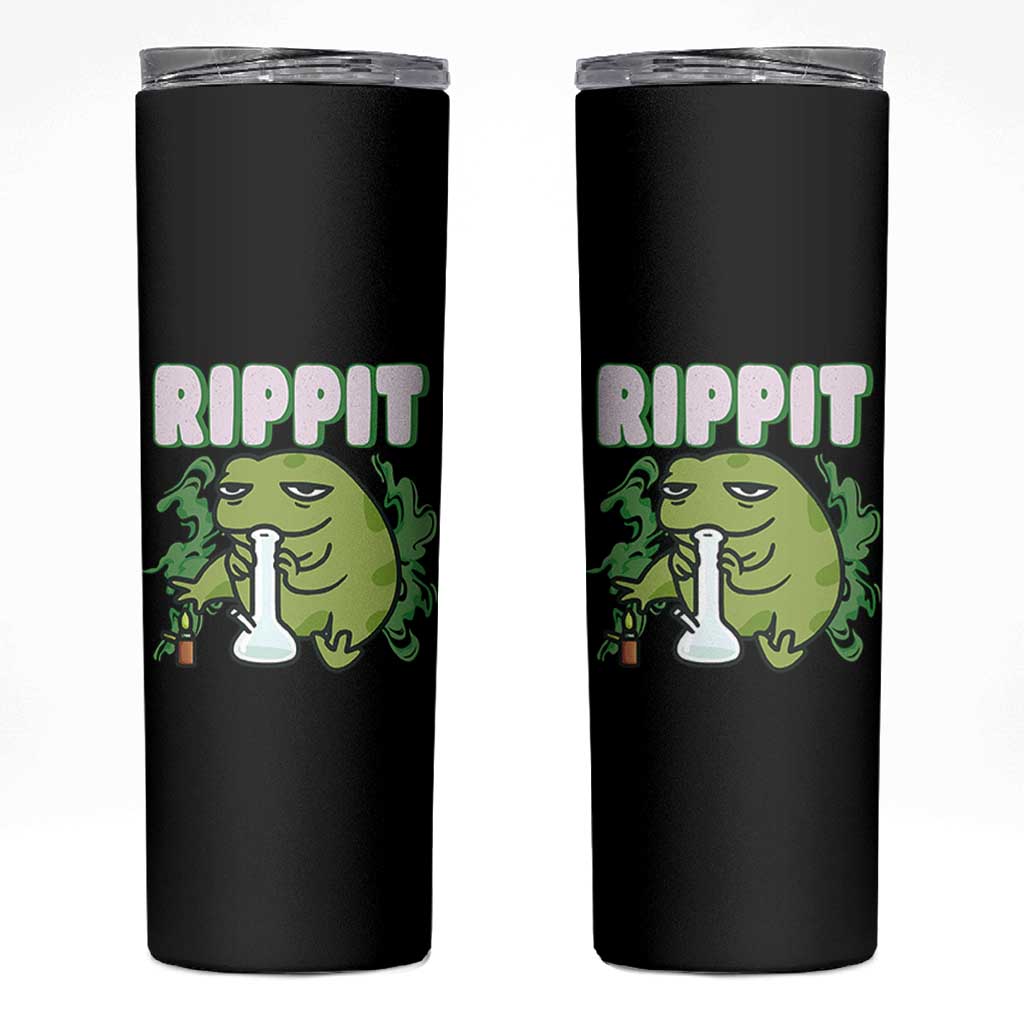 Rippit Frog Meme Skinny Tumbler Funny Stoner Bong Rip - Wonder Print Shop