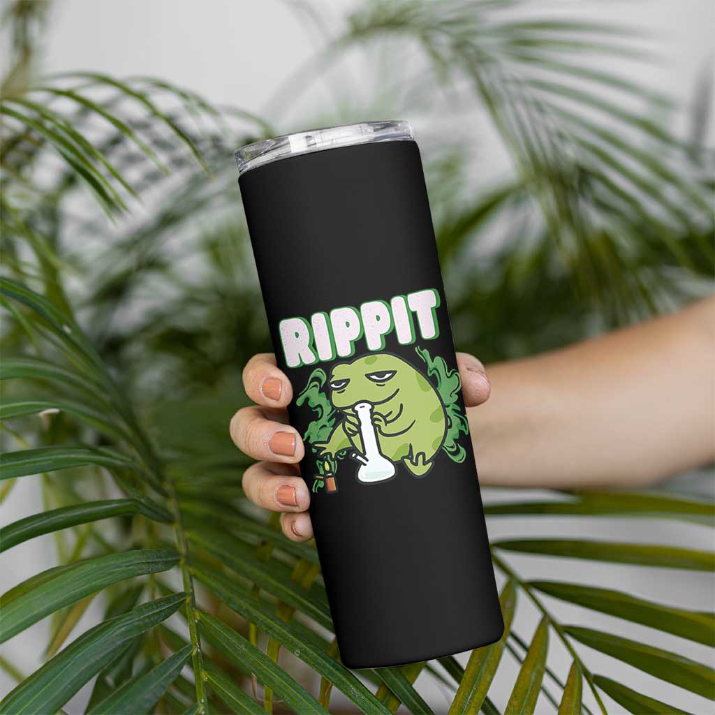 Rippit Frog Meme Skinny Tumbler Funny Stoner Bong Rip - Wonder Print Shop