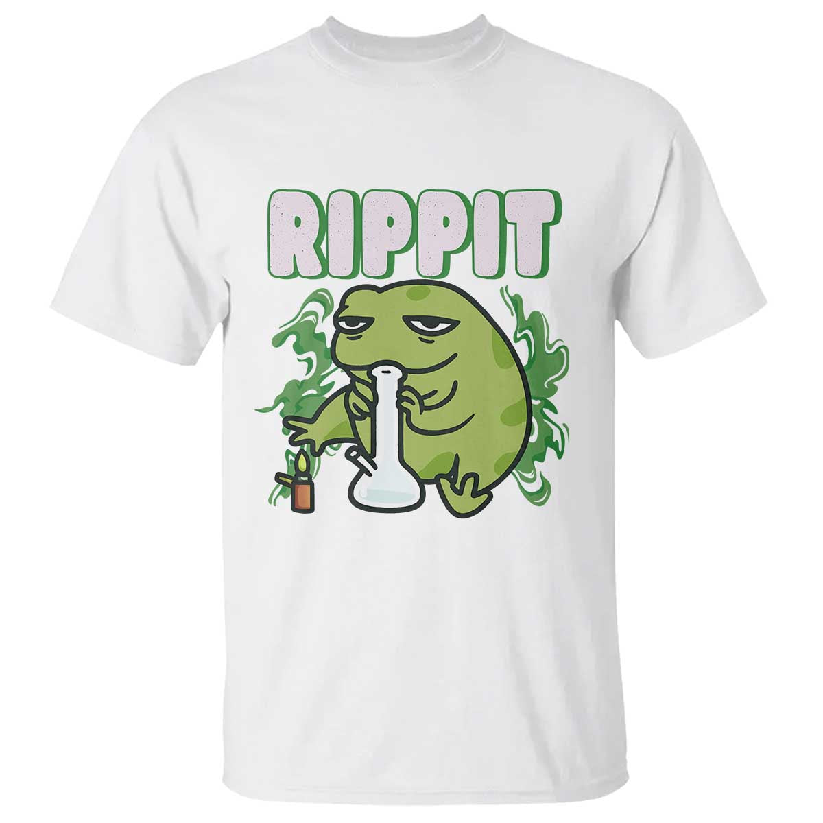 Rippit Frog Meme T Shirt Funny Stoner Bong Rip - Wonder Print Shop