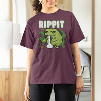 Rippit Frog Meme T Shirt For Women Funny Stoner Bong Rip - Wonder Print Shop