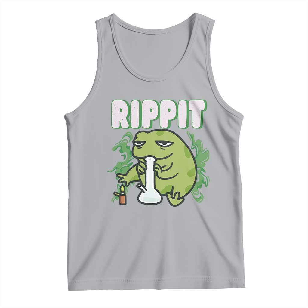 Rippit Frog Meme Tank Top Funny Stoner Bong Rip - Wonder Print Shop