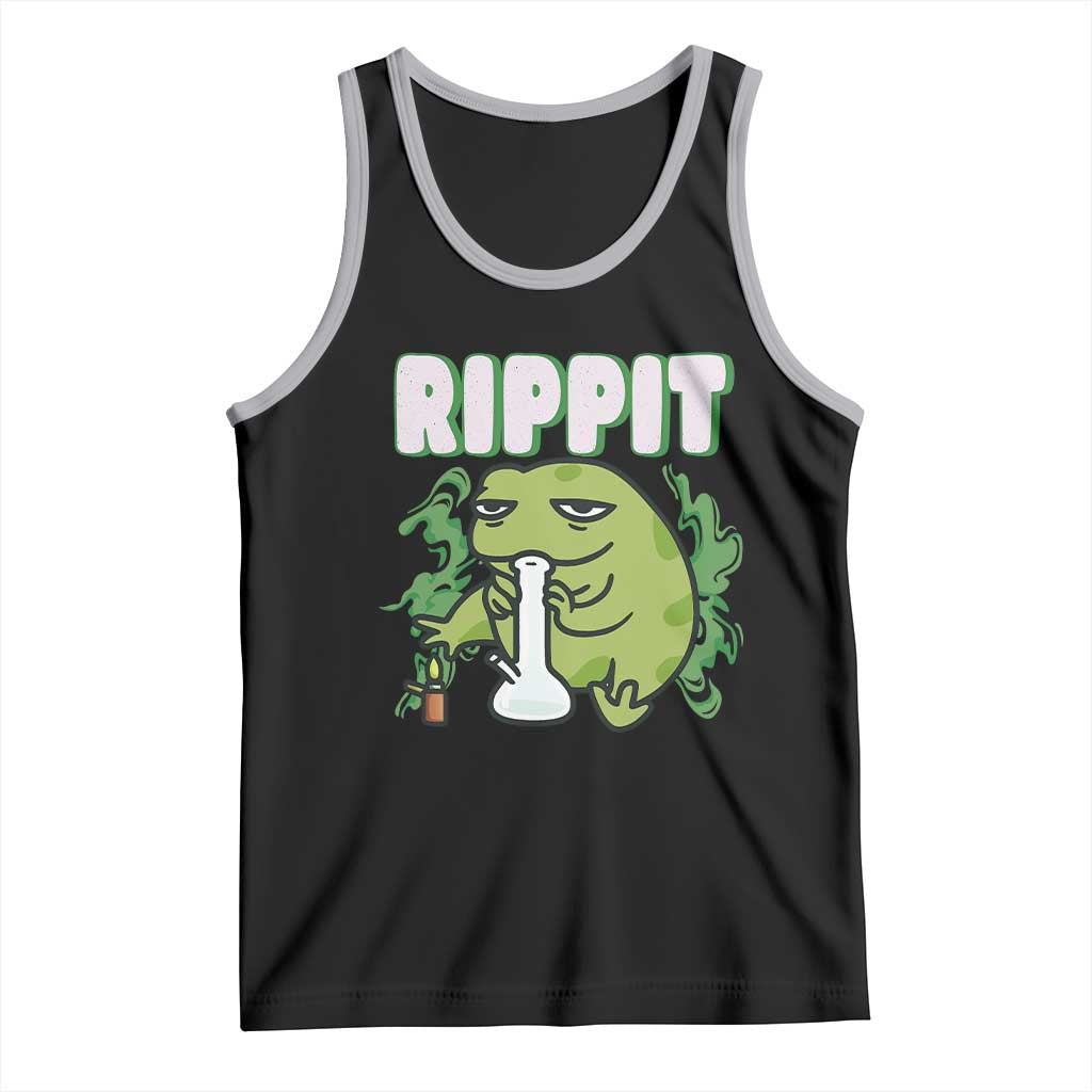 Rippit Frog Meme Tank Top Funny Stoner Bong Rip - Wonder Print Shop