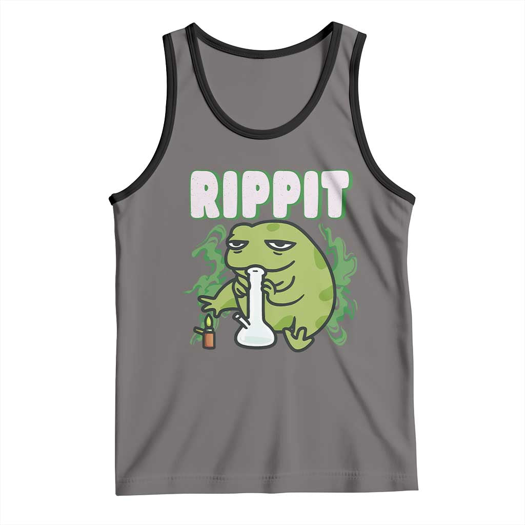 Rippit Frog Meme Tank Top Funny Stoner Bong Rip - Wonder Print Shop