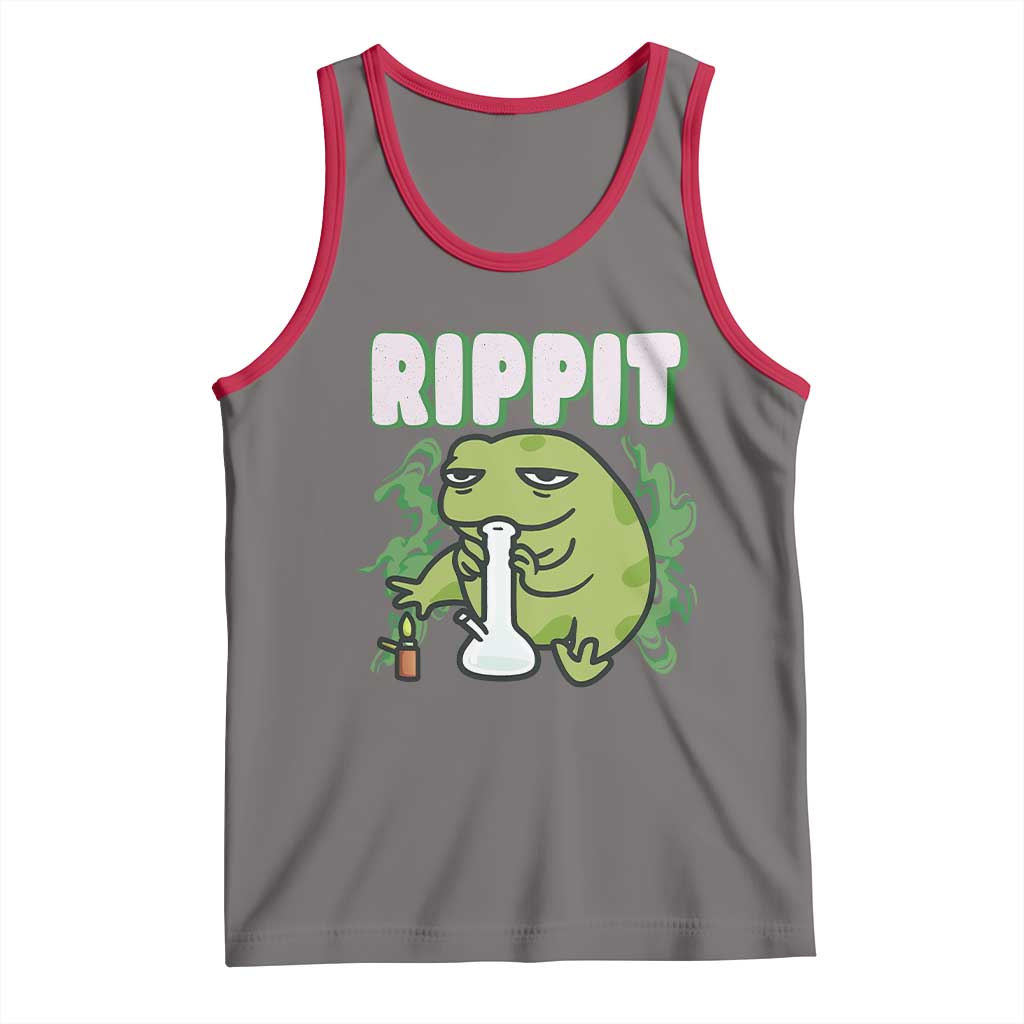 Rippit Frog Meme Tank Top Funny Stoner Bong Rip - Wonder Print Shop