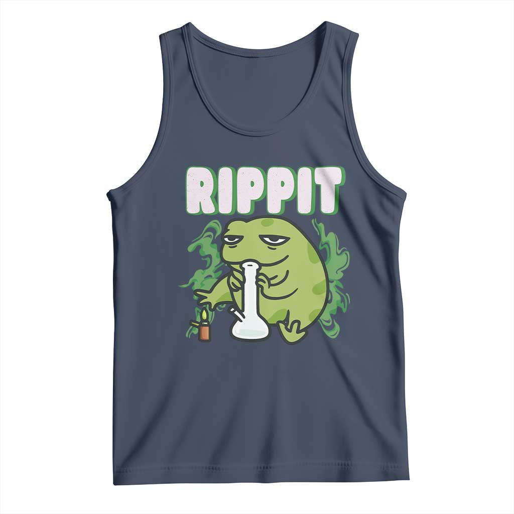 Rippit Frog Meme Tank Top Funny Stoner Bong Rip - Wonder Print Shop
