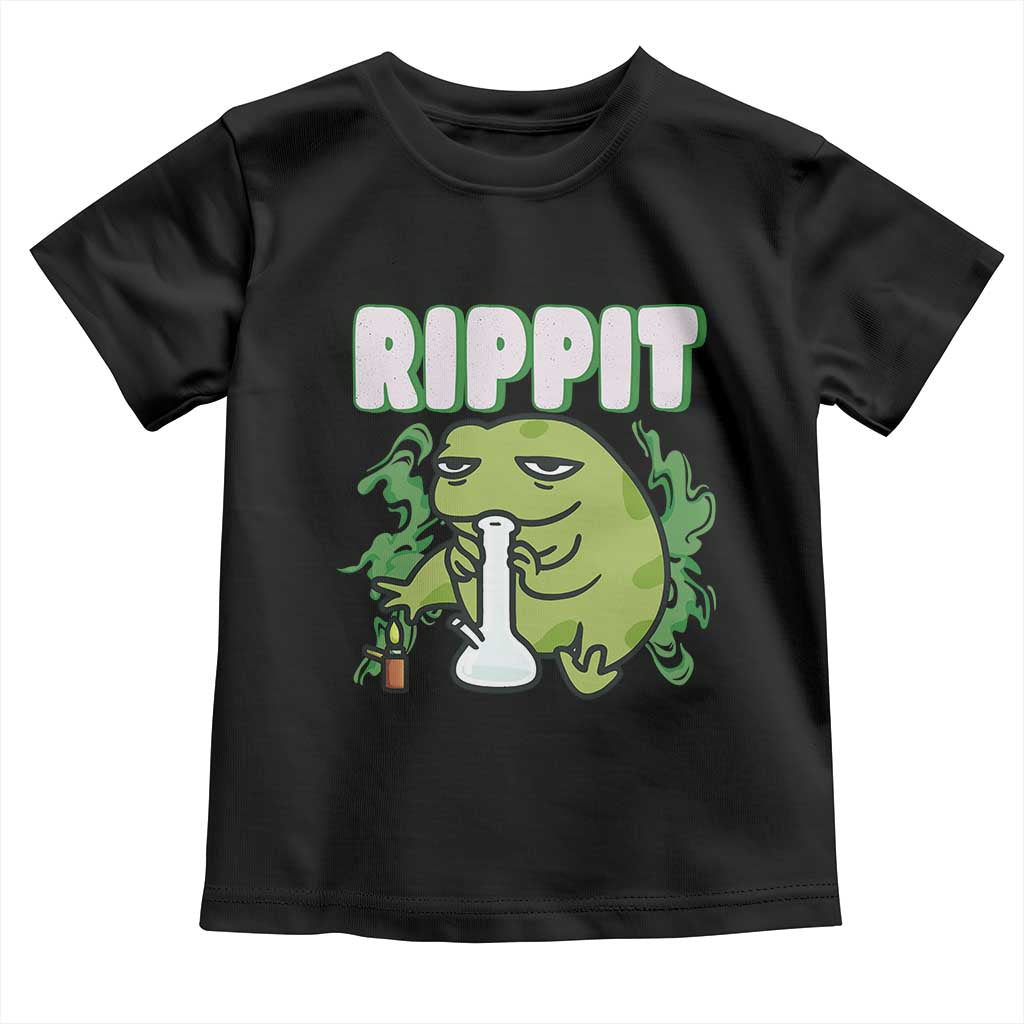 Rippit Frog Meme Toddler T Shirt Funny Stoner Bong Rip - Wonder Print Shop