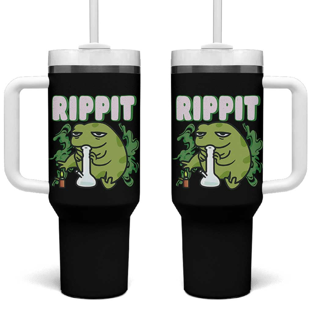 Rippit Frog Meme Tumbler With Handle Funny Stoner Bong Rip - Wonder Print Shop