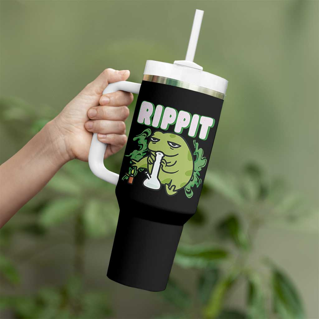 Rippit Frog Meme Tumbler With Handle Funny Stoner Bong Rip - Wonder Print Shop