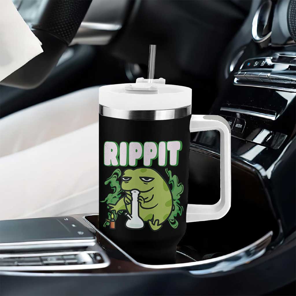 Rippit Frog Meme Tumbler With Handle Funny Stoner Bong Rip - Wonder Print Shop