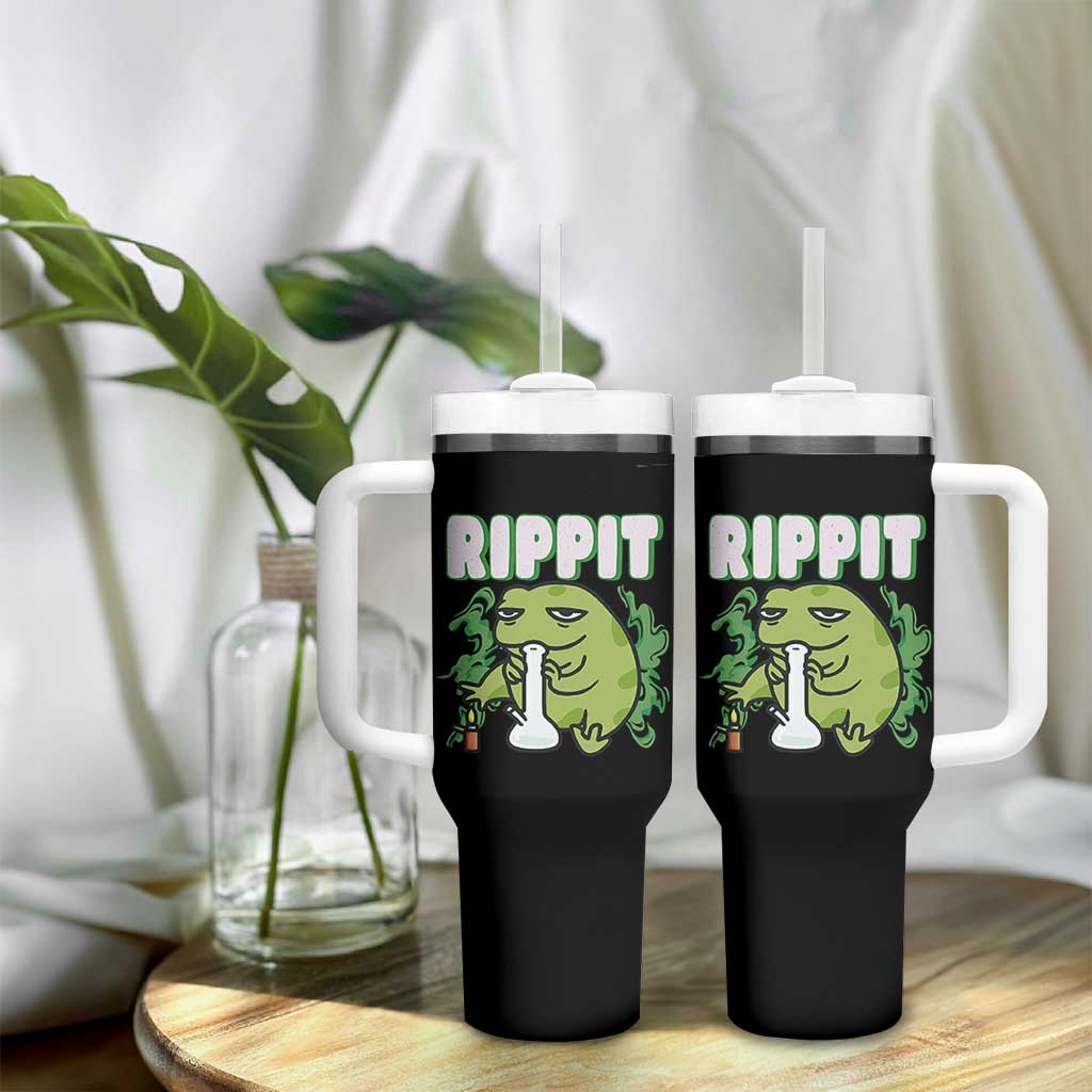 Rippit Frog Meme Tumbler With Handle Funny Stoner Bong Rip - Wonder Print Shop