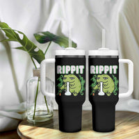 Rippit Frog Meme Tumbler With Handle Funny Stoner Bong Rip - Wonder Print Shop