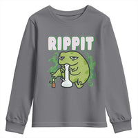 Rippit Frog Meme Youth Sweatshirt Funny Stoner Bong Rip - Wonder Print Shop