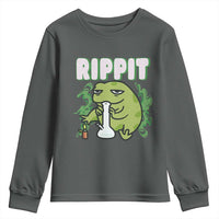 Rippit Frog Meme Youth Sweatshirt Funny Stoner Bong Rip - Wonder Print Shop