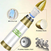 Girls Love Flowers Weed Cannabis Bullet Tumbler Funny Marijuana 420 Gift