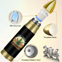 Funny Retired Weed Lovers Bullet Tumbler Vintage I Have a Retirement Plan Gardening 420 Gift