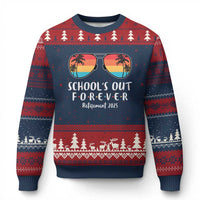 Retired Teacher 2025 Ugly Christmas Sweater School's Out Forever Retirement Summer Vibes - Wonder Print Shop