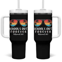 Retired Teacher 2025 Tumbler With Handle School's Out Forever Retirement Summer Vibes