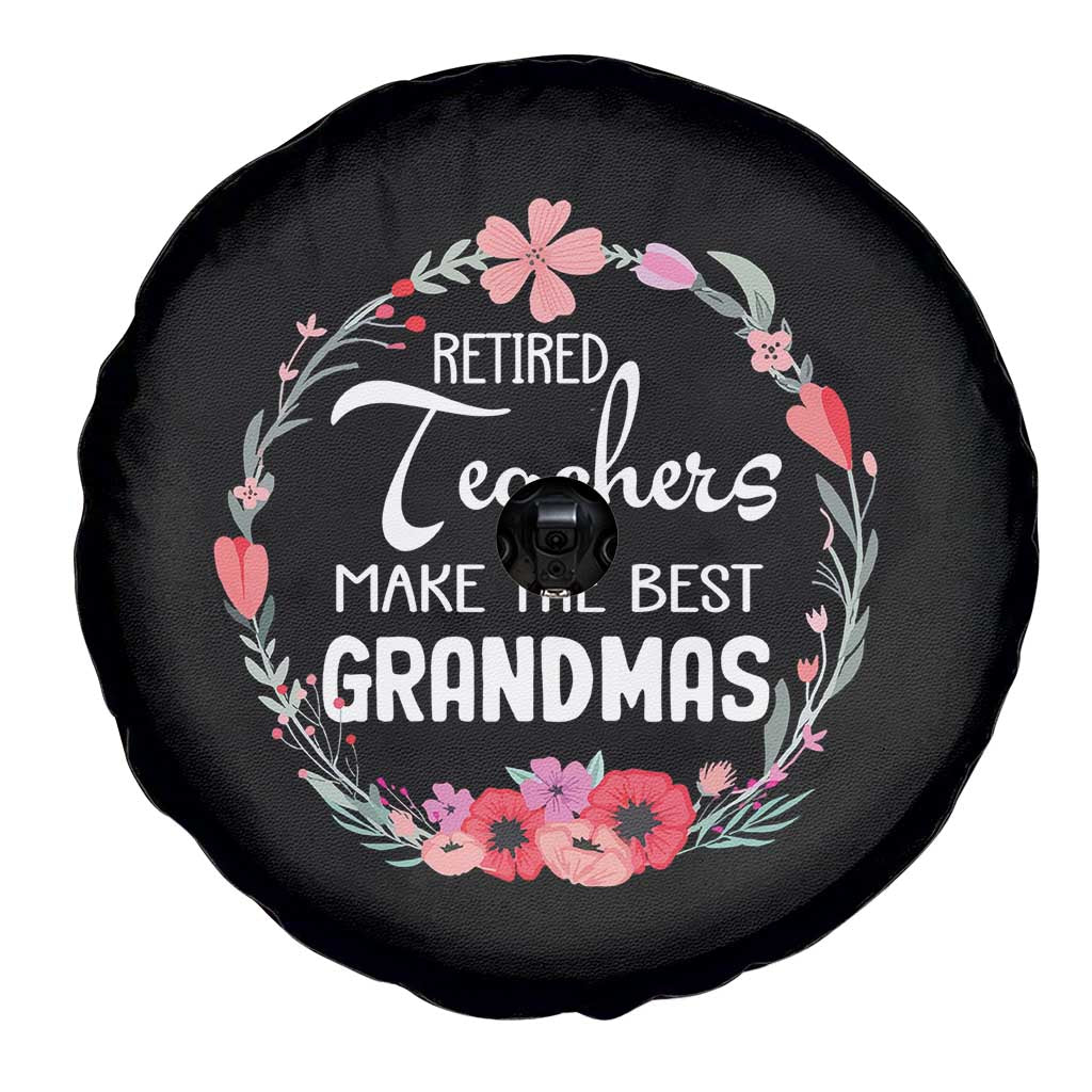 Retired Teacher Spare Tire Cover Floral For Grandmas Retirement
