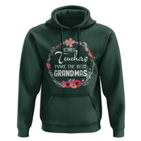 Retired Teacher Hoodie Floral For Grandmas Retirement
