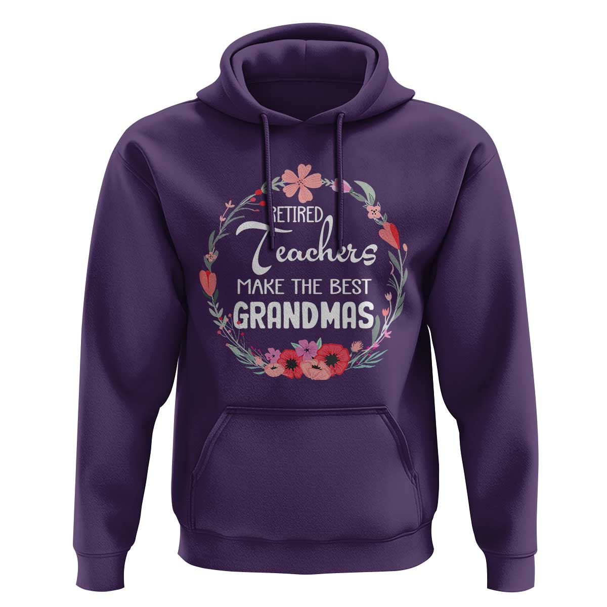 Retired Teacher Hoodie Floral For Grandmas Retirement