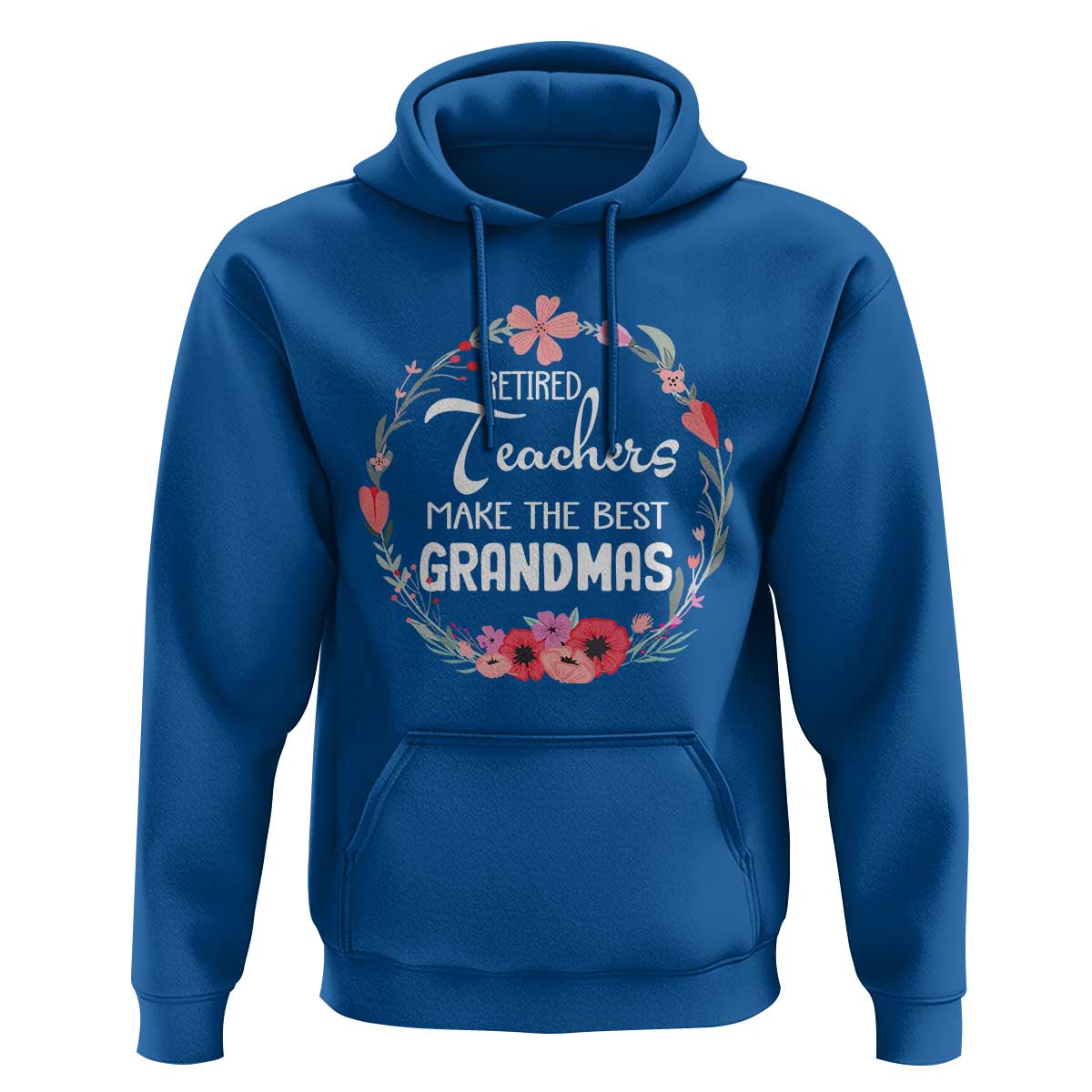Retired Teacher Hoodie Floral For Grandmas Retirement