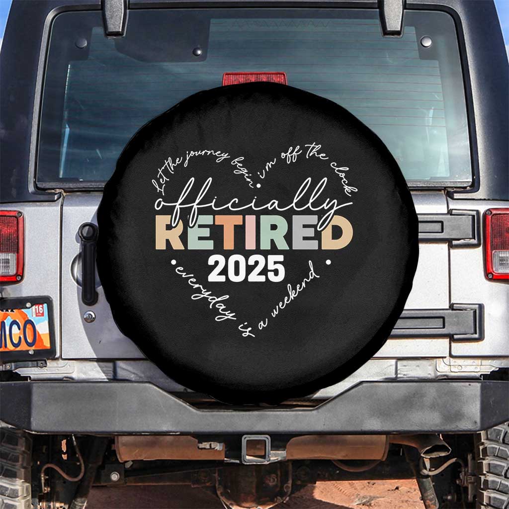 Officially Retired 2025 Spare Tire Cover Women Retirement Vintage