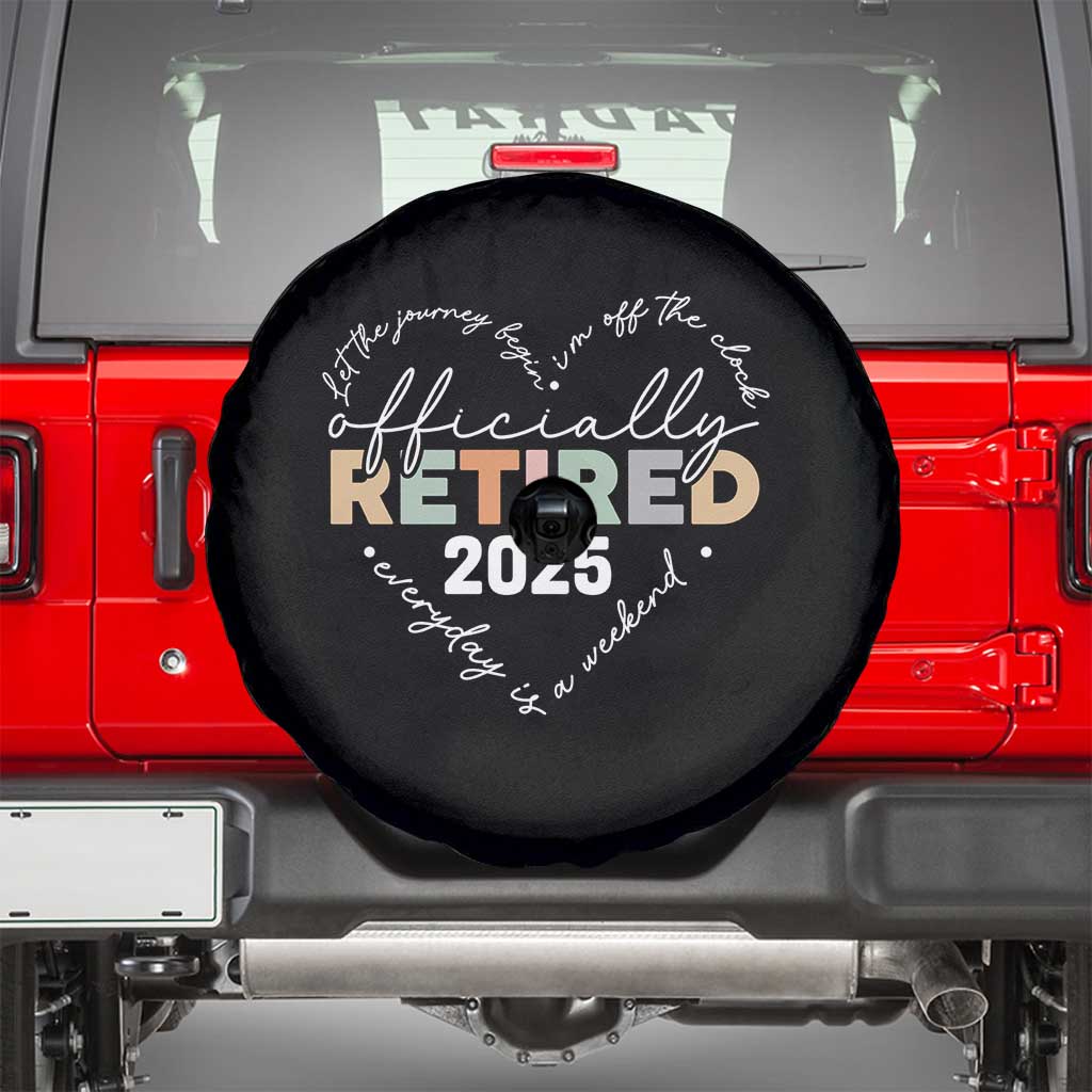Officially Retired 2025 Spare Tire Cover Women Retirement Vintage