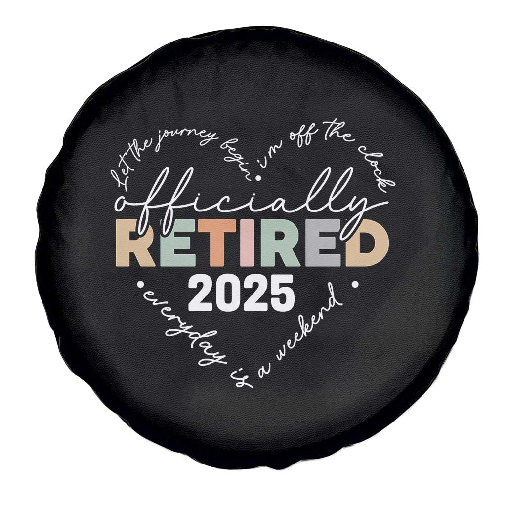 Officially Retired 2025 Spare Tire Cover Women Retirement Vintage