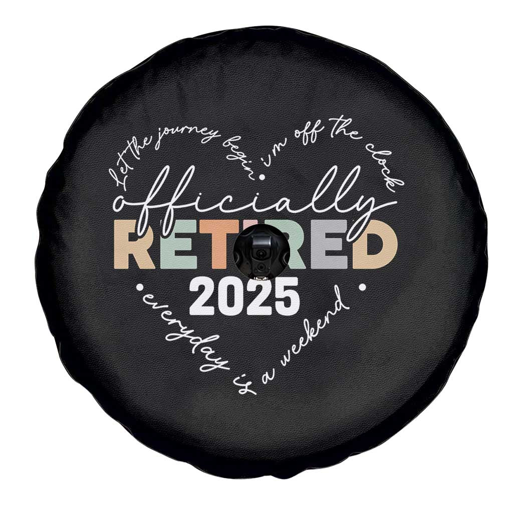 Officially Retired 2025 Spare Tire Cover Women Retirement Vintage