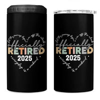 Officially Retired 2025 4 in 1 Can Cooler Tumbler Women Retirement Vintage