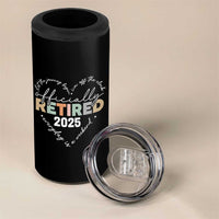 Officially Retired 2025 4 in 1 Can Cooler Tumbler Women Retirement Vintage