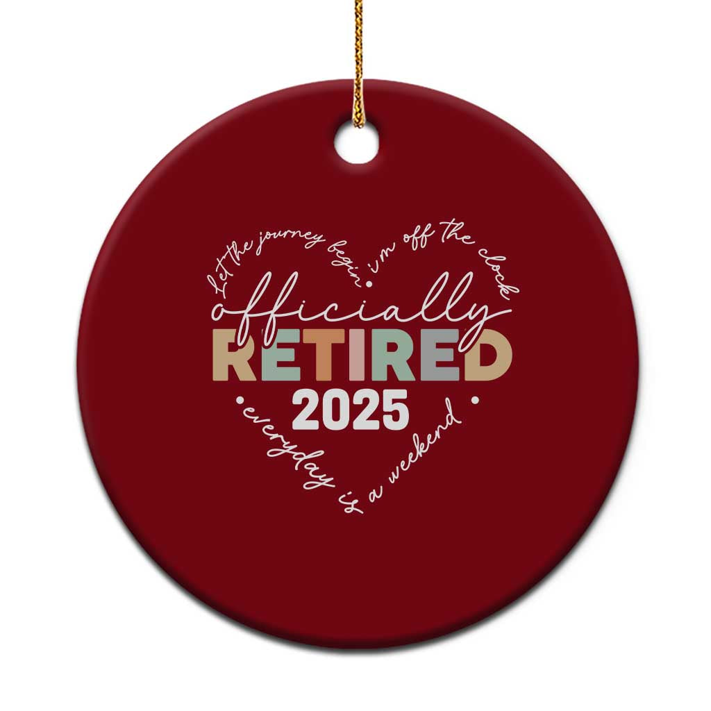 Officially Retired 2025 Ceramic Ornament Women Retirement Vintage - Wonder Print Shop
