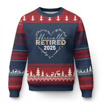 Officially Retired 2025 Ugly Christmas Sweater Women Retirement Vintage - Wonder Print Shop