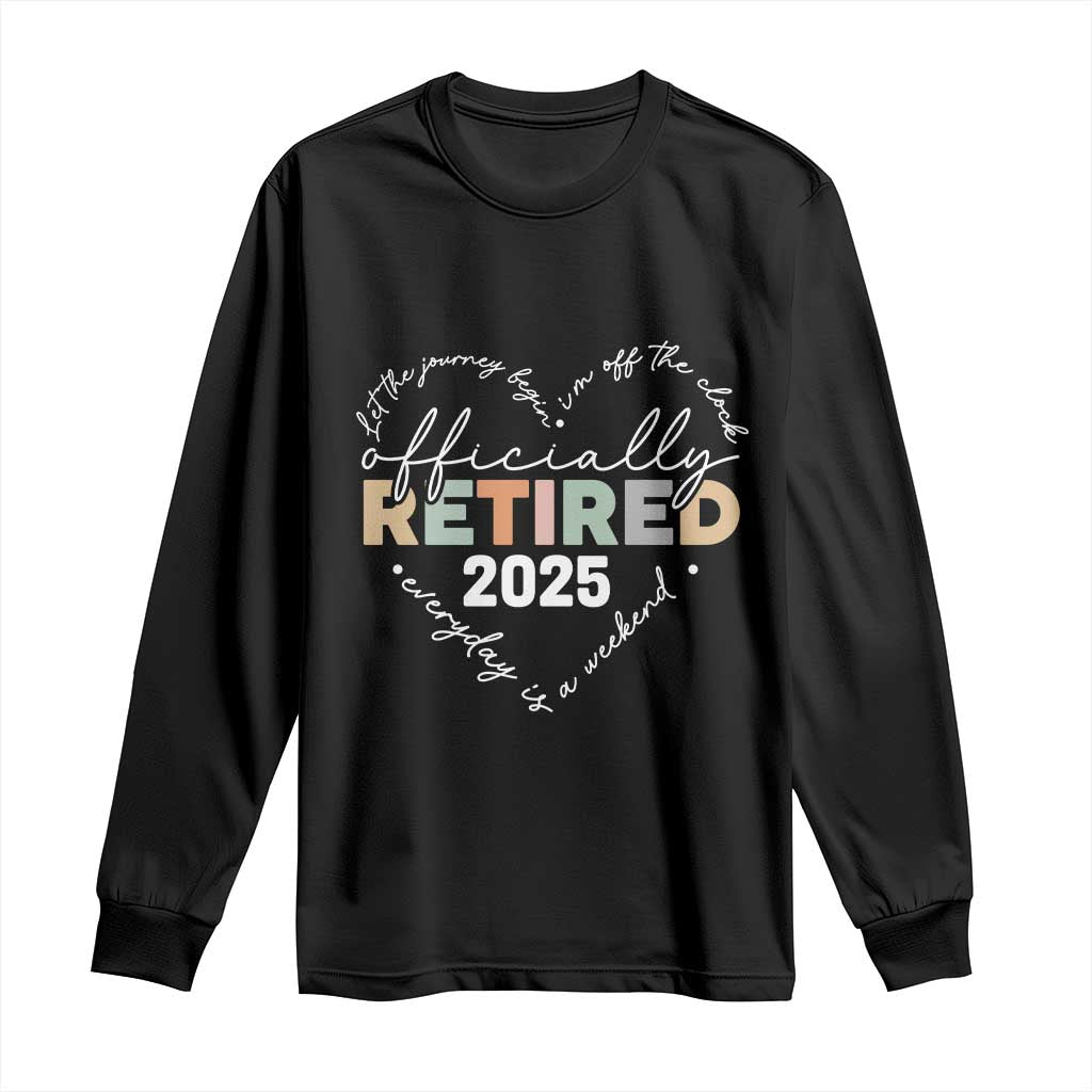 Officially Retired 2025 Long Sleeve Shirt Women Retirement Vintage