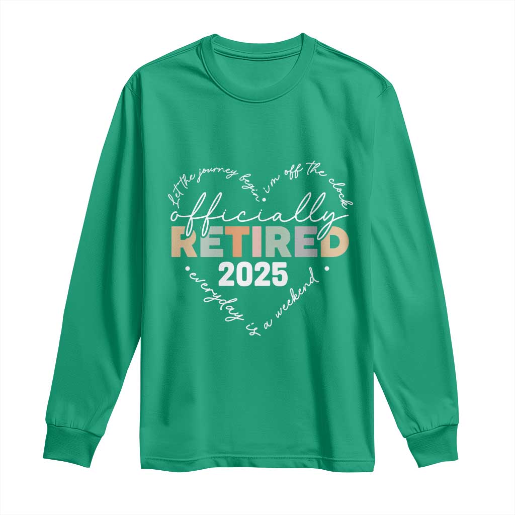 Officially Retired 2025 Long Sleeve Shirt Women Retirement Vintage