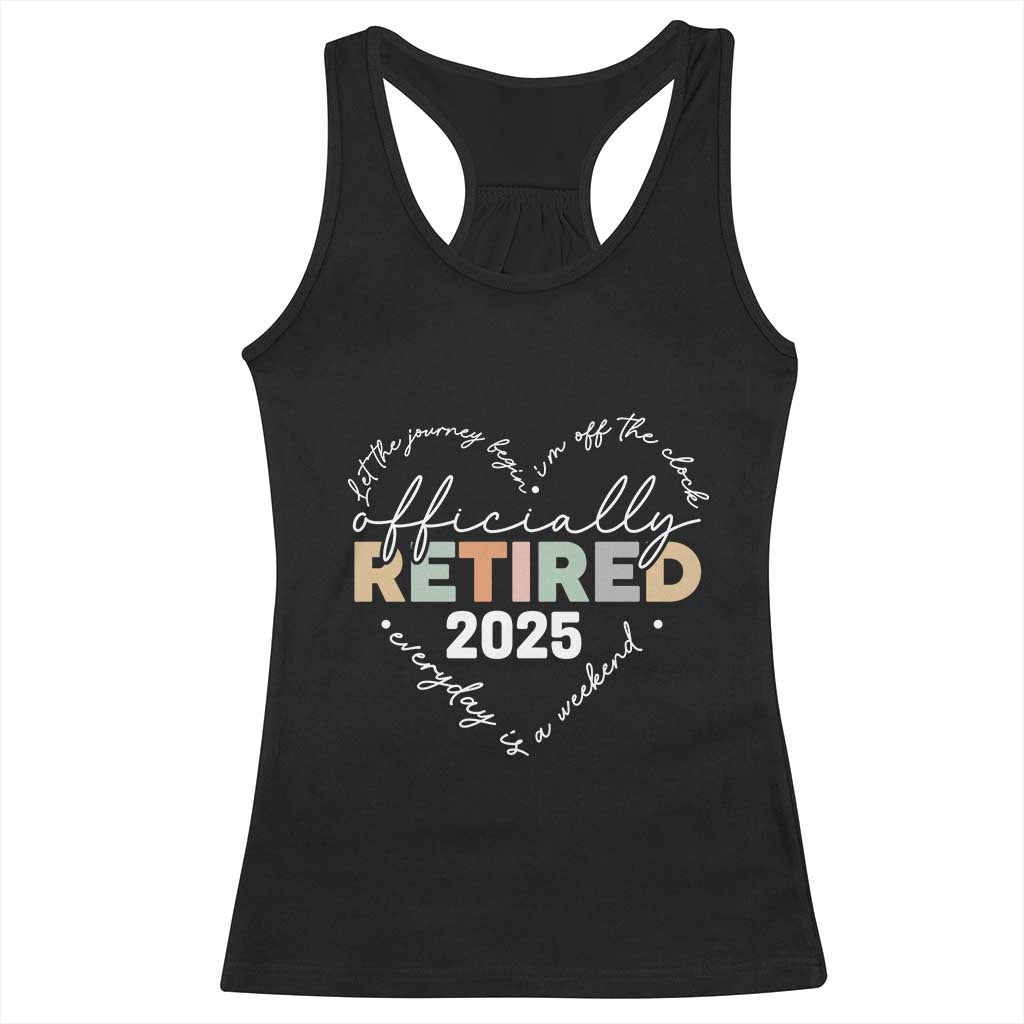 Officially Retired 2025 Racerback Tank Top Women Retirement Vintage