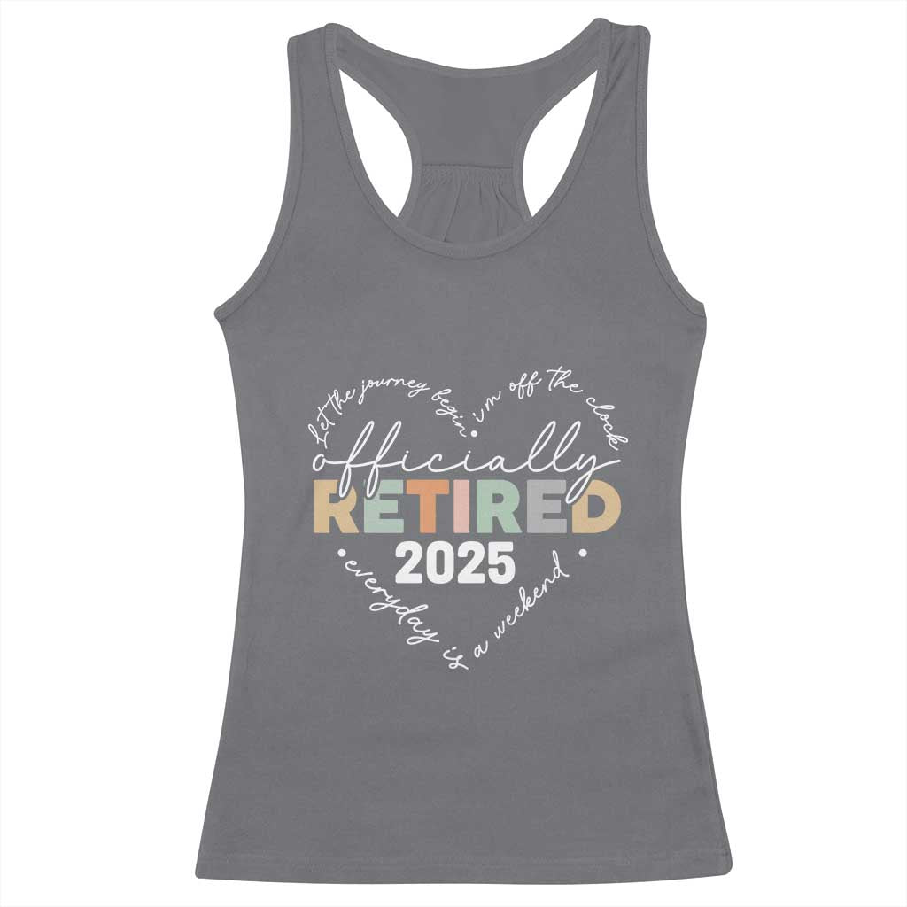 Officially Retired 2025 Racerback Tank Top Women Retirement Vintage