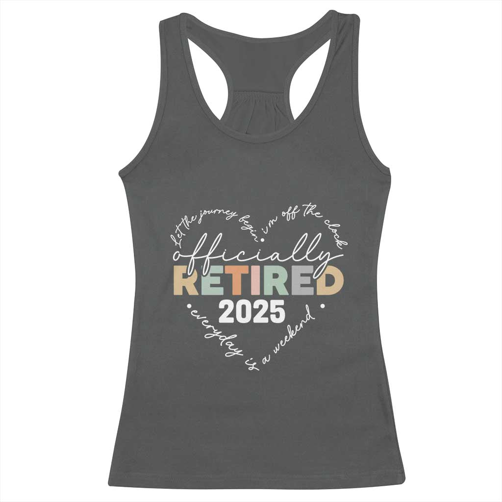 Officially Retired 2025 Racerback Tank Top Women Retirement Vintage