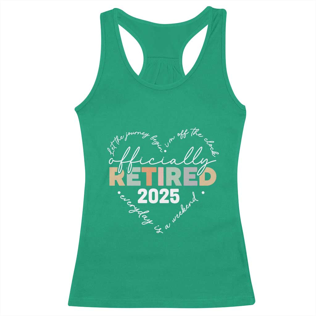 Officially Retired 2025 Racerback Tank Top Women Retirement Vintage