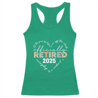 Officially Retired 2025 Racerback Tank Top Women Retirement Vintage