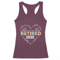 Officially Retired 2025 Racerback Tank Top Women Retirement Vintage