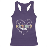 Officially Retired 2025 Racerback Tank Top Women Retirement Vintage