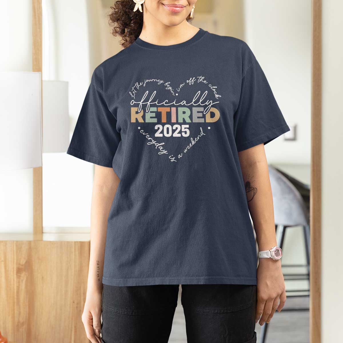 Officially Retired 2025 T Shirt For Women Women Retirement Vintage