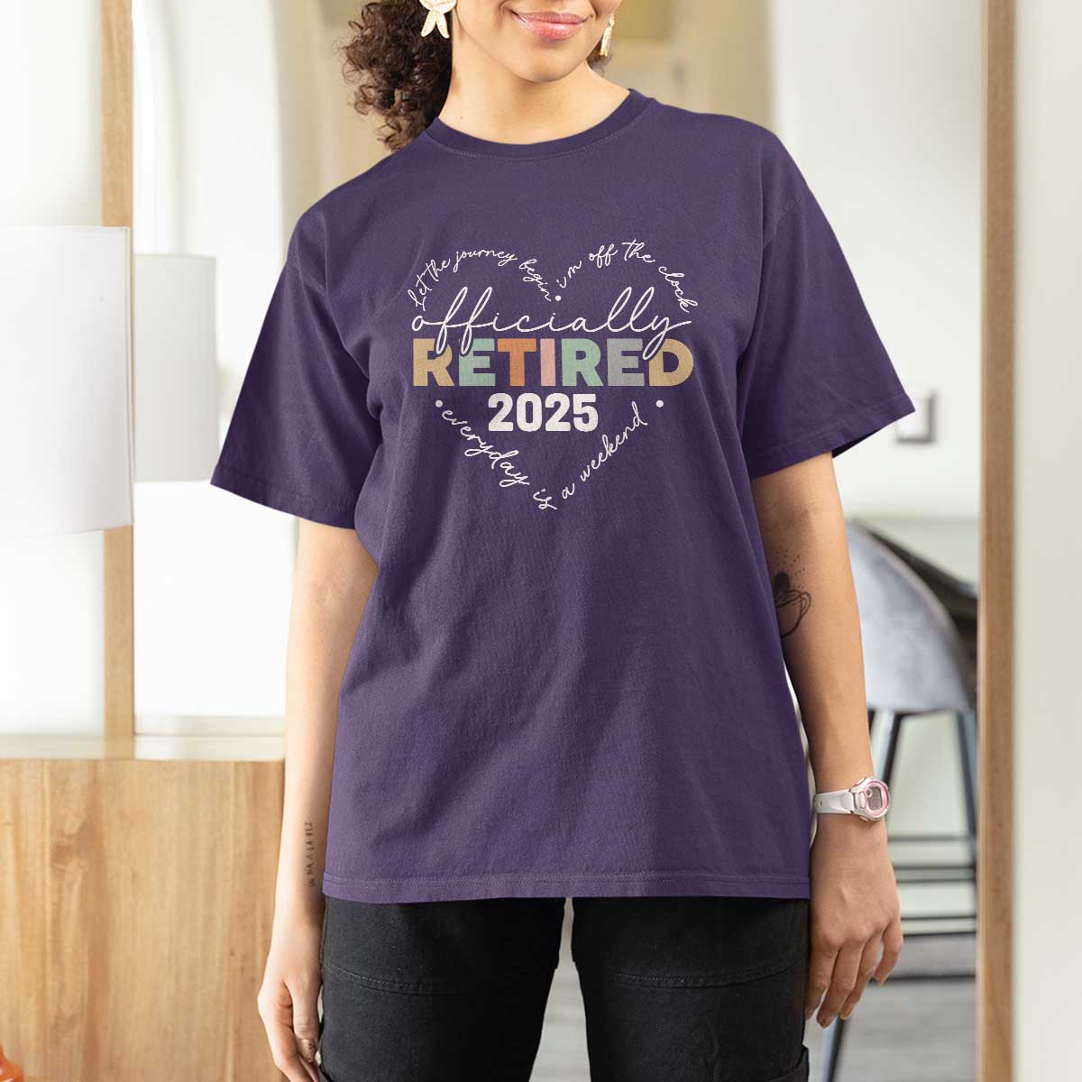 Officially Retired 2025 T Shirt For Women Women Retirement Vintage