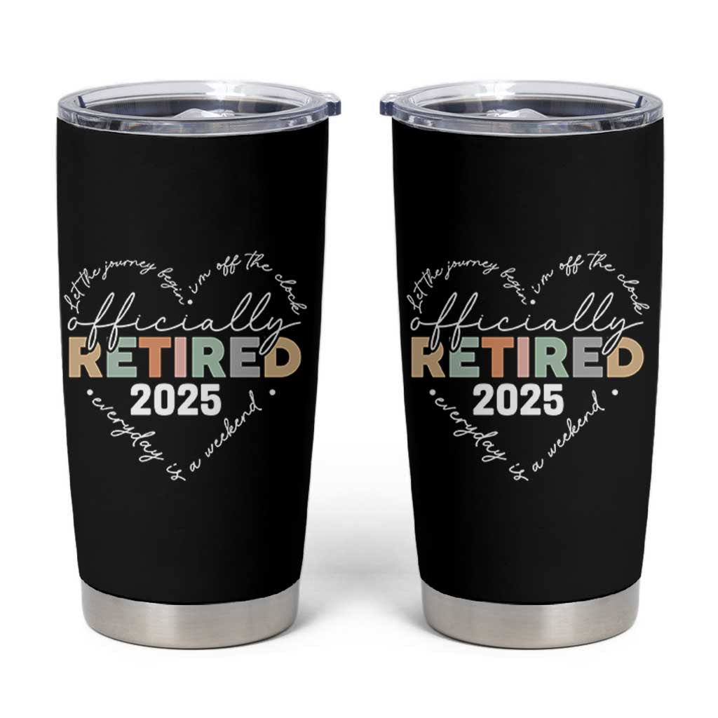 Officially Retired 2025 Tumbler Cup Women Retirement Vintage